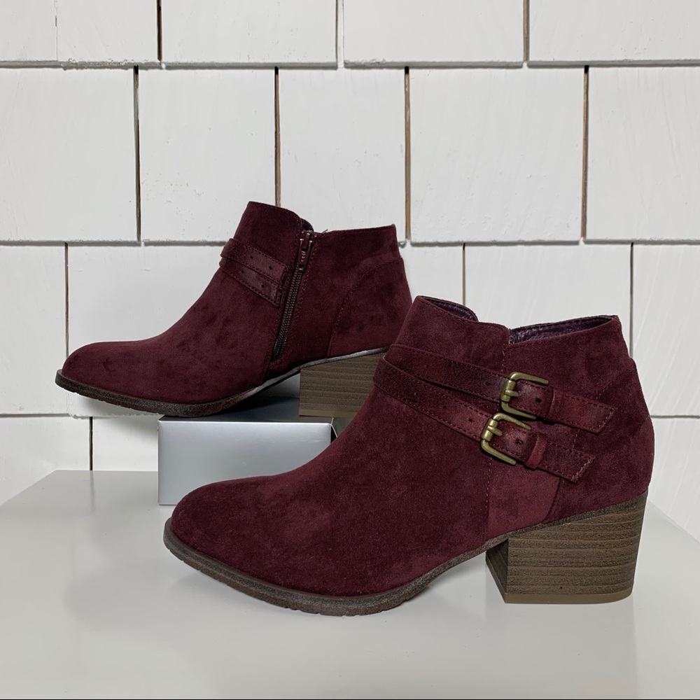 Sonoma Burgundy Esme Ankle Boots (Size: 8.5)
